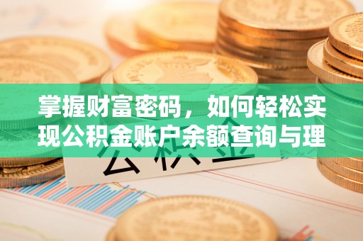 织金掌握财富密码，如何轻松实现公积金账户余额查询与理财规划