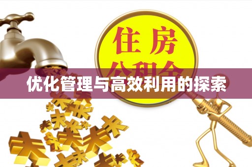 织金优化管理与高效利用的探索