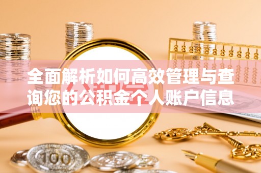织金全面解析如何高效管理与查询您的公积金个人账户信息