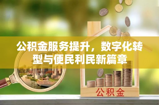 织金公积金服务提升，数字化转型与便民利民新篇章