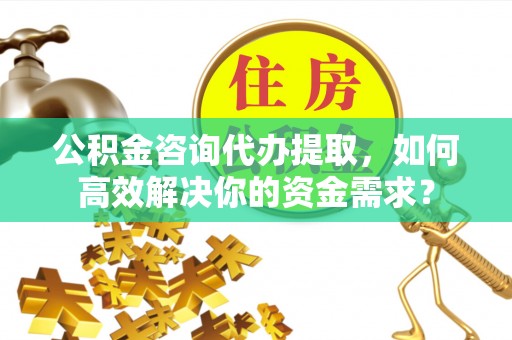 织金公积金咨询代办提取，如何高效解决你的资金需求？