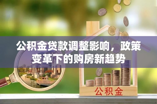 织金公积金贷款调整影响，政策变革下的购房新趋势