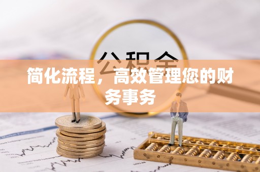 织金简化流程，高效管理您的财务事务
